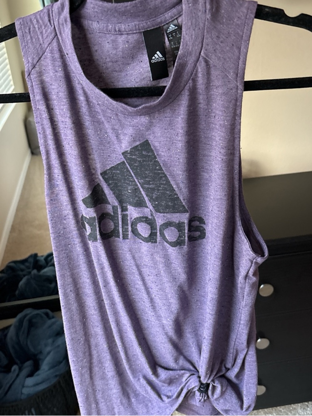 adidas Heather Purple Women's Athletic Tank Top